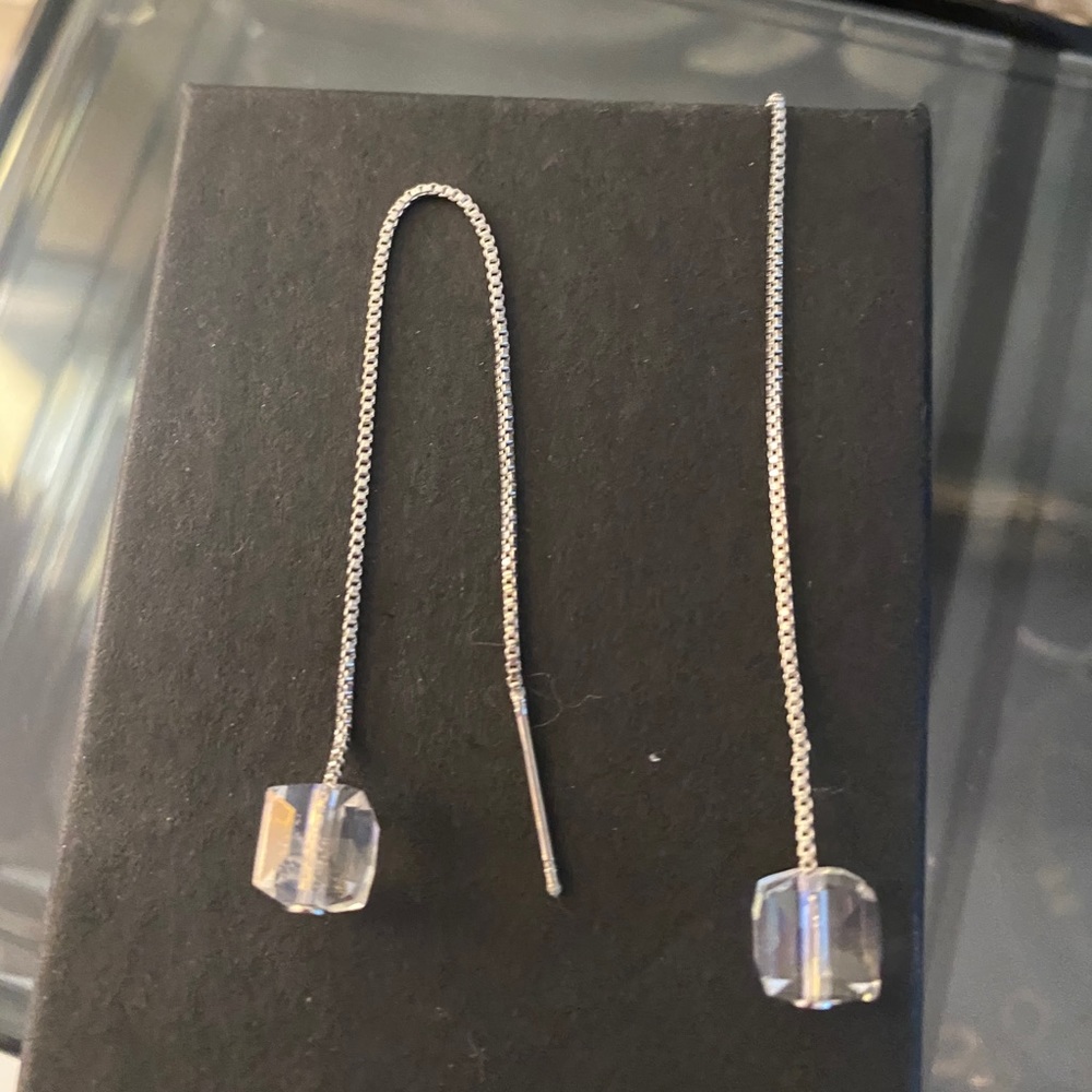 Thread Through Silver Earrings - image 4